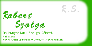 robert szolga business card